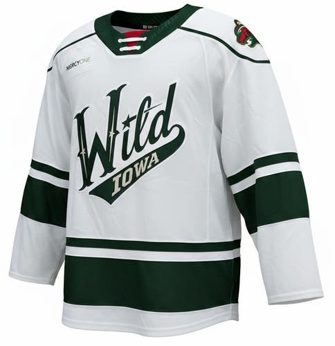 CCM Iowa Wild Pro Stock Game Used White Jersey KHOVANOV 9265