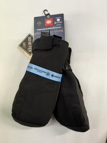 686 Womens gore tex linear Under Cuff Mitt Size L Black New With Tags