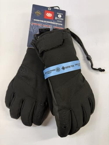 686 Womens gore tex linear Under Cuff Glove Size L Black New With Tags