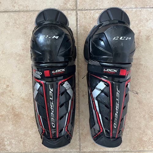 Junior CCM JetSpeed FT390 12" Shin Pads (Used)