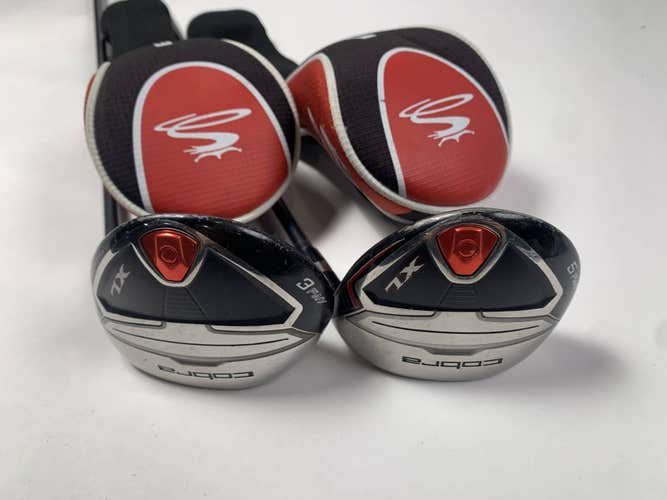 Cobra XL 3 & 5 Fairway Wood Set 15* 18* Cobra XL Senior Graphite Mens RH HC