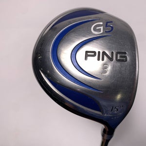 Ping G5 3 Fairway Wood 15* Aldila NV Green 75g Stiff Graphite Mens RH