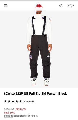 US Ski Team Kappa Men's Adult XXL Ski Pants (NWT)