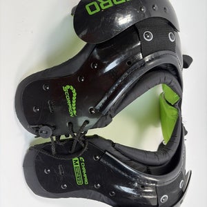 Champro Scorpion Football Shoulder Pads, Medium (80-110lbs) - Black/Green