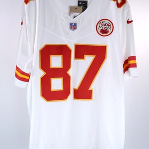 Travis Kelce #87 Kansas City Chiefs Nike On Field White Jersey Men's XXL NWT