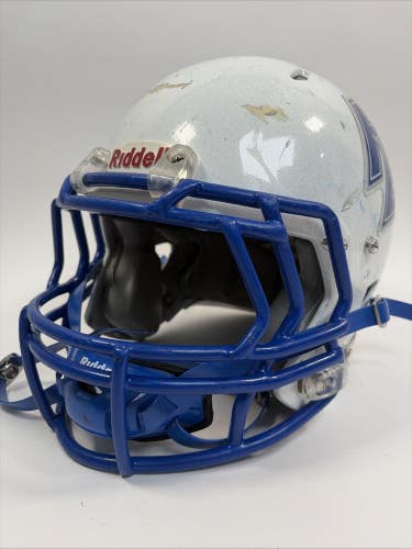 Riddell Speed Football Helmet, Medium, Blue/White, 2015