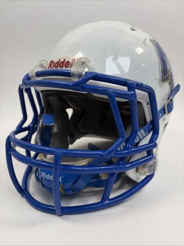 Riddell Speed Football Helmet, Medium, Blue/White, 2015