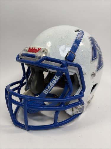 Riddell Speed Football Helmet, Medium, Blue/White, 2015