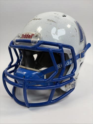Riddell Speed Football Helmet, Medium, Blue/White, 2015