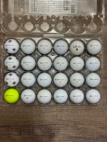 24 TaylorMade TP5 Golf Balls - 4A Near Mint Condition