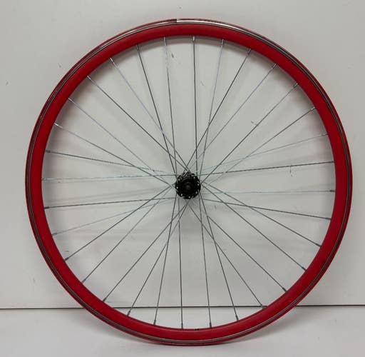 Red Aero Aluminum 32-Spoke Bolt-On 700C Fixie Urban Bike Front Wheel CLEAN