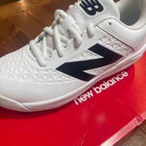 White Kid's 3.5Y Medium (Big Kids / Youth) Youth New Balance 4040 High Top Molded Cleats (New) baseb