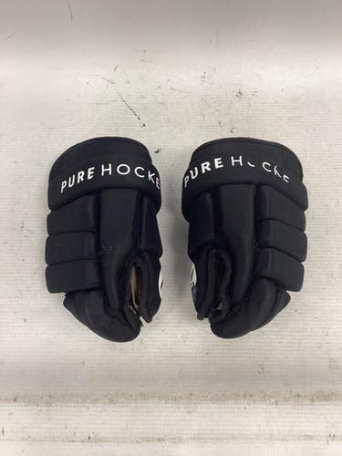 Used Pure Hockey GLOVES Youth Gloves Black 10" 11851-S000045585