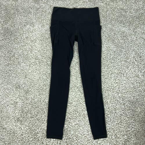 Athleta Pants Womens Medium Black Salutation Stash Tight Ankle Leggings Pockets