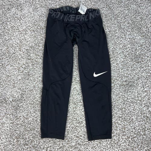 Nike Pro Pants Mens Small Black Dri-FIT Compression Leggings Running Gym Sports