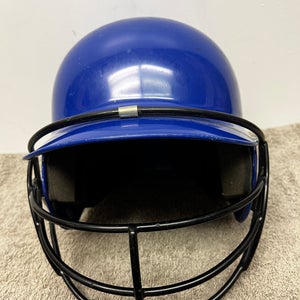 Rawlings Baseball/Softball Batting Helmet Hat Size 6.5-7.5 Royal Blue w/Facemask