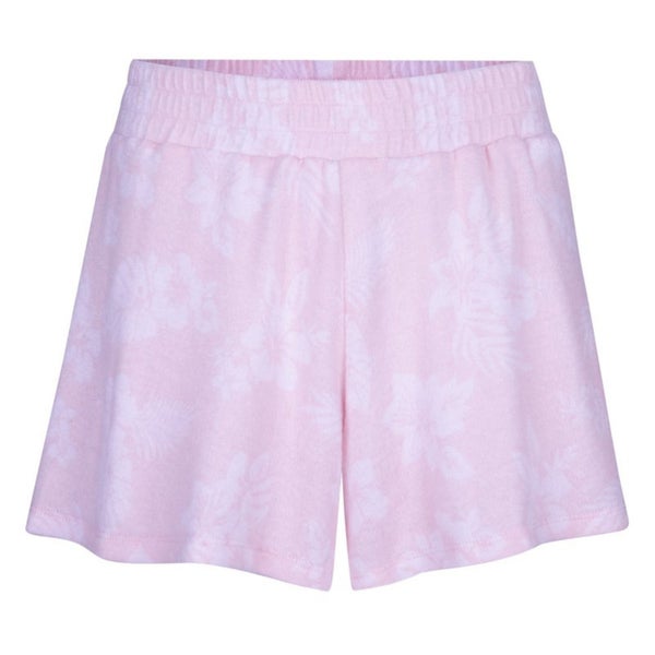Hurley Swing Shorts Girls Large Pink Floral Stretch Elast Waist Cottage DSGL1152