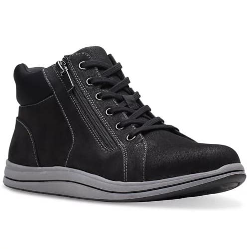 Clarks Breeze Glide 26168937 Boot Women 7B Black Round Toe Ankle Bootie Hawk2718