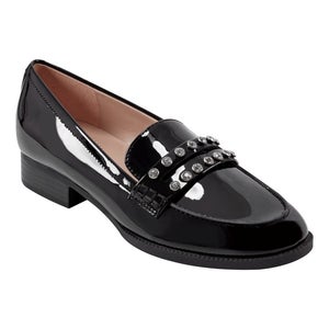Bandolino Laura Loafer Women's US 6 Black Round Toe Slip-On Casual Shoes HTAT858