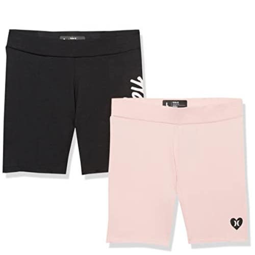 Hurley Biker Shorts Women's Large Multi Stretch Elastic Waist 2-Pack DSGL1150