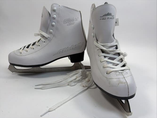 Lake Placid Glider 4000 Figure Skates, Size 8, White