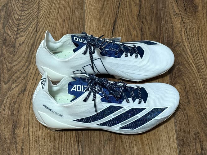 adidas ADIZERO ELECTRIC II FOOTBALL CLEATS Navy Blue 2/ White Men Sz 12 IE6290