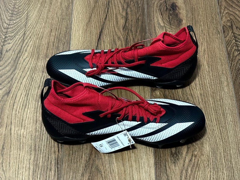 Adidas Adizero Impact Black Red Football Cleats IE1404 Men  display picture 3