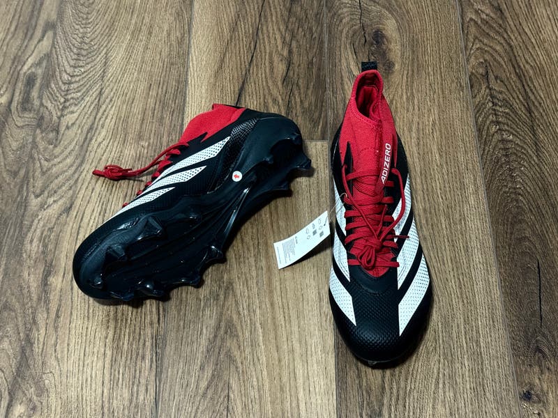 Adidas Adizero Impact Black Red Football Cleats IE1404 Men  display picture 1