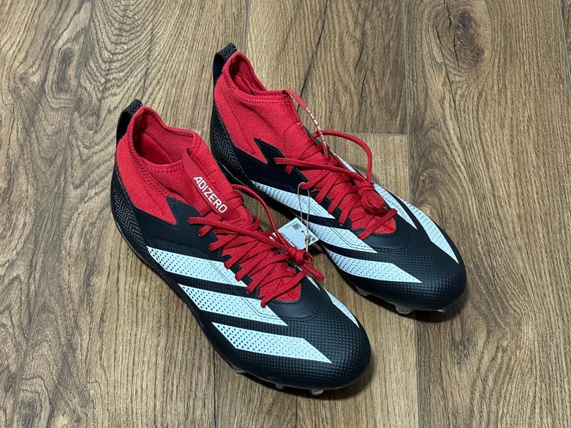 NWT Adidas Adizero Impact Football Cleats Men\'s Sz 15 Black White Red IE1404 adidas adiZero Impact - Men main image 4