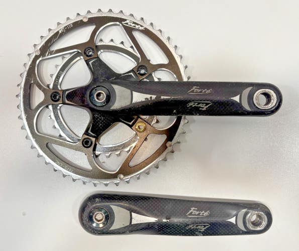 Forte Circuit 17.5mm 50/34 Carbon Road Bike Double Crankset Aluminum Chainrings