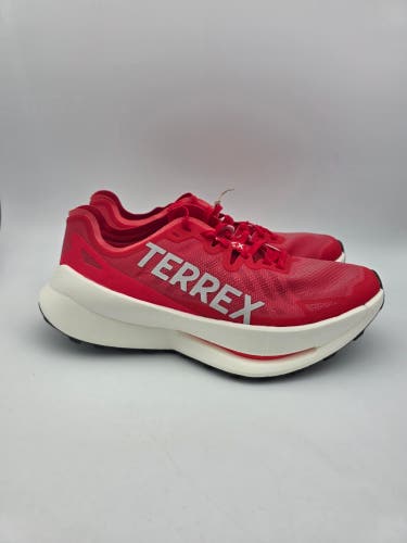 New Adidas Terrex Agravic Speed Ultra Mens sz 12 Red White Trail Running JR4028