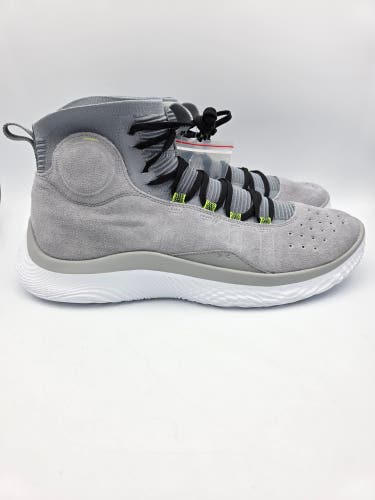 New Under Armour Curry 4 Flotro Grey Men's Sz 15 Basketball Shoes 3024861-102