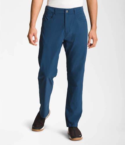 The North Face Sprag Pants Men's Blue Nylon Straight Leg 5-Pocket Zip Fly ASM249