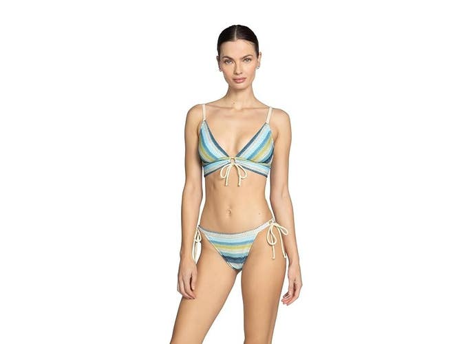 Robin Piccone Lyra Over Shoulder Top Women's Medium Multicolor Swimwear BUU004