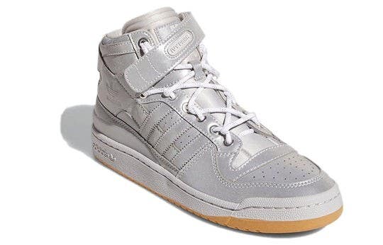 Adidas Ivy Park x Forum Mid GW2858 Mens 4 Silver Leather Lifestyle Shoes GBNC596