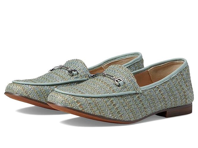 Sam Edelman Loraine Loafer Girls 2 Multi Woven Almond Toe Dress Shoes ZAP322