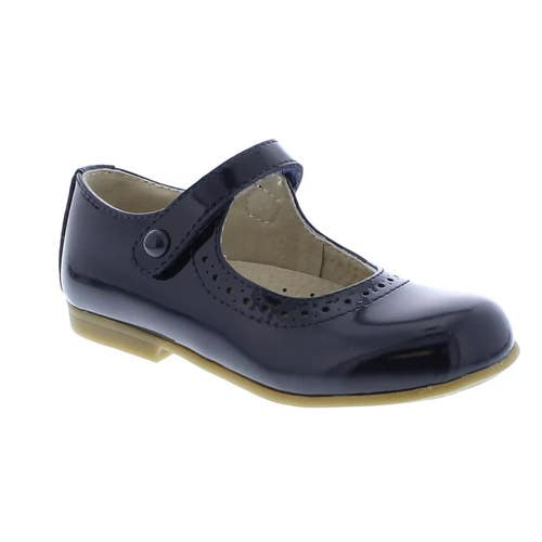 FootMates Emma 3101 Mary Jane Girls US 8 Navy Patent Leather Dress Shoes ZAP444