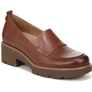 Naturalizer Darry Loafers Women 12 Cappuccino Brown Leather Slip On Shoes ZAP421