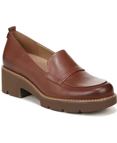 Naturalizer Darry Loafers Women 12 Cappuccino Brown Leather Slip On Shoes ZAP421