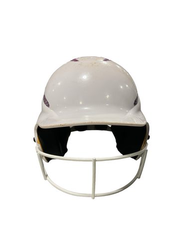 Used RIP-IT WHT HELMET 6.5-7 3/8 Batting Helmet w/Mask White MD 11834-S000049412