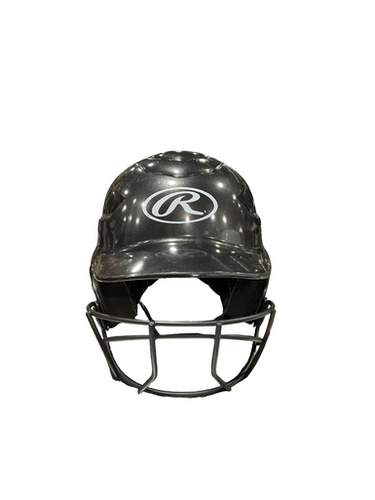 Used Rawlings BLK HELMET 6.5-7.5 Batting Helmet w/Mask Black One Size 11834-S000049378