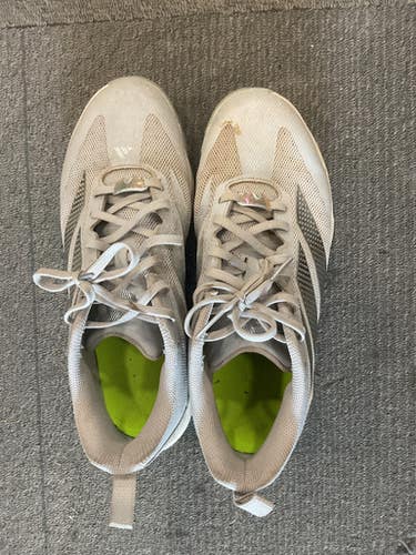 Used Adidas ADIZERO TURF SHOES BB/SB Cleats Grey Senior 11 11614-S000234662