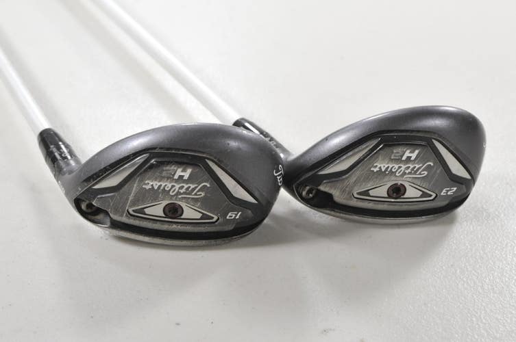 Titleist 816 H2 19* and 23* Hybrid Set Stiff Flex Right Motore Graphite # 215792