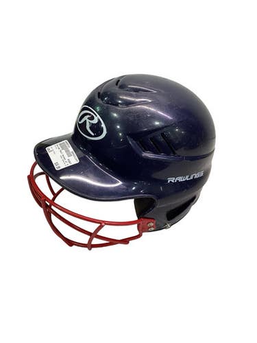 Used Rawlings 040419-13 Batting Helmet w/Mask Navy Blue XS 11347-S000267314