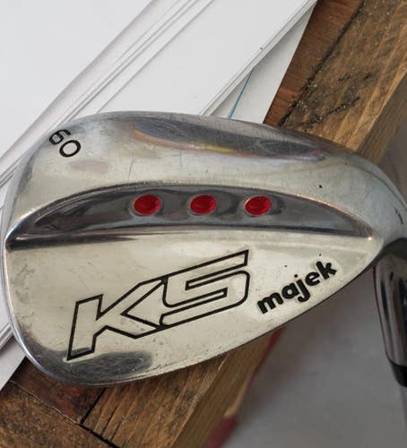 36.25 IN MAJEK KS 60 DEG 3 RED DOT BLADE WEDGE GOLF CLUB EXCELLENT  AZ326