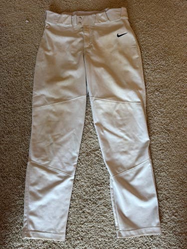 White Men's Large Adult Nike Game Pants (Used)