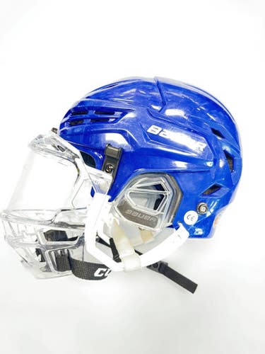 Used Bauer RE AKT 95 Helmet Cage Combo Royal Blue SM 11860-S000307409