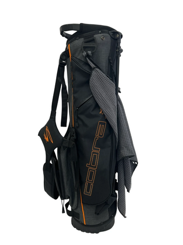 Used Cobra ULTRALIGHT SUNDAY BAG Teen Stand Bag Charcoal And Orange 11692-S000149658