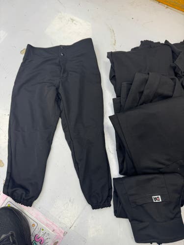 PACK OF 11 Baseball Pants Black - Various sizes