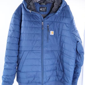 Carhartt Men's Rain Defender Lightweight Insulated Hooded Jacket Size XL READ